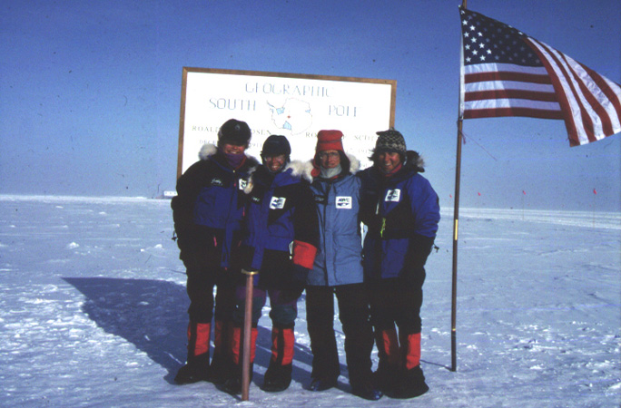 Ann with her team at the South Pole