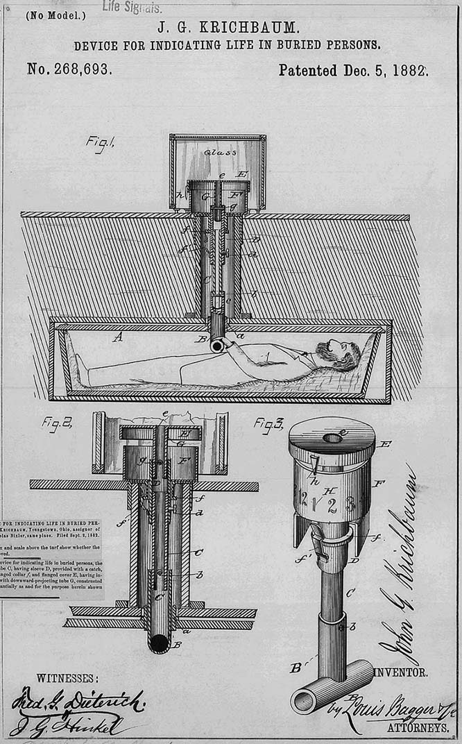 A 19th century device to protect against premature burial