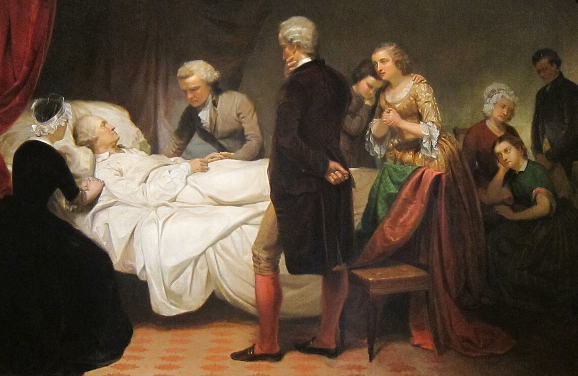 George Washington on his deathbed