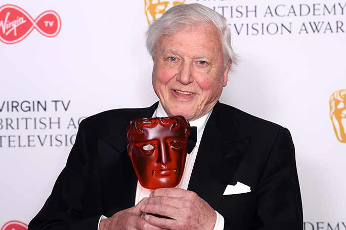 david-attenborough-holding-bafta-award