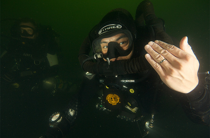 deepest underwater wedding