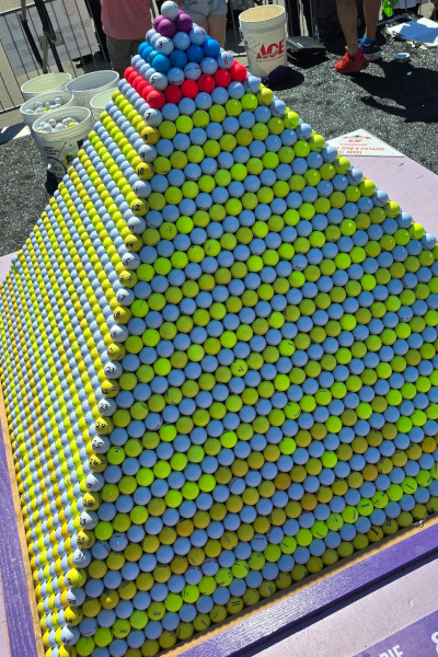 Closeup of the finished pyramid