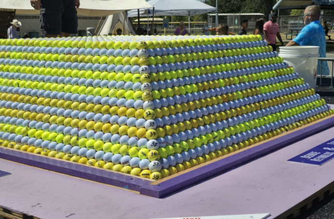 Halfway finished with the pyramid