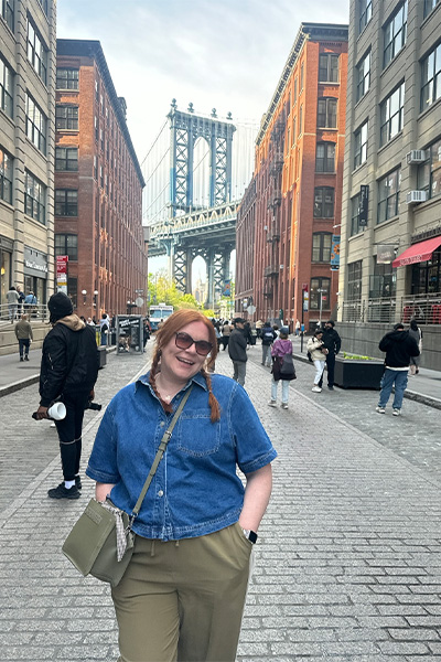 GWR's Vicki Newman at the iconic Dumbo photo spot