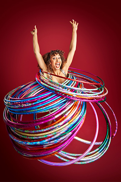 record holder with hula hoops