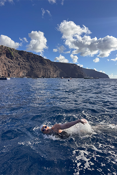 Dina swimming