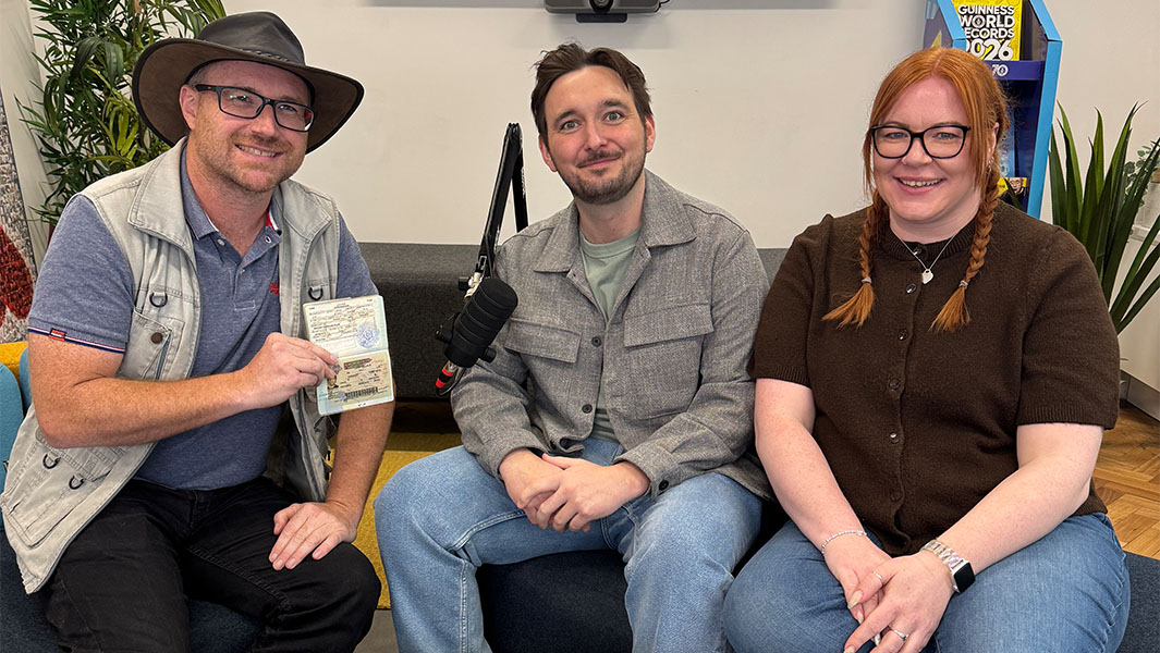 Graham Hughes with GWR's Will Munford and Vicki Newman