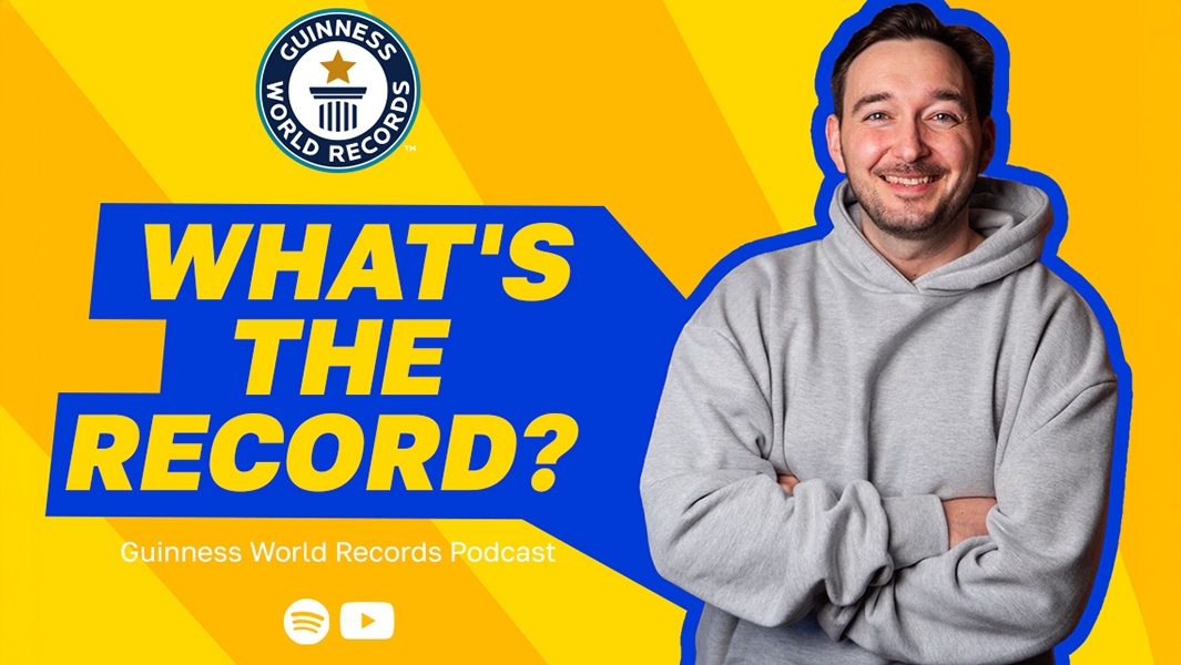 split image of GWR's Will Munford on the sofa and What's the Record? promo image