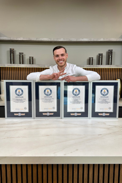 Chef Amaury and his four GWR certificates