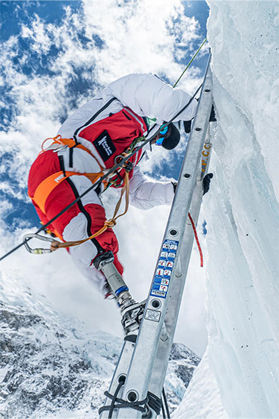 Hari climbing Everest