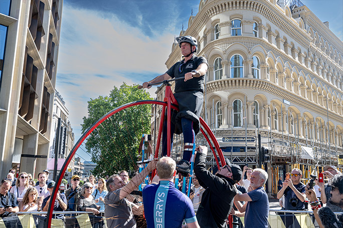 largest-penny-farthing-with-rider-neil-laughton-and-certificate