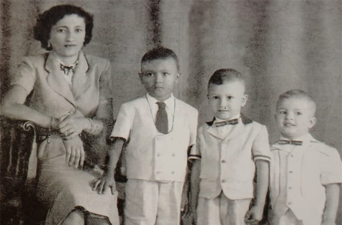 Zulina as a young woman with her sons