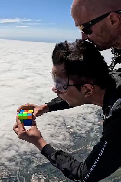 Ishaan in freefall
