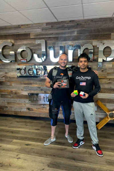 Ishaan with his instructor