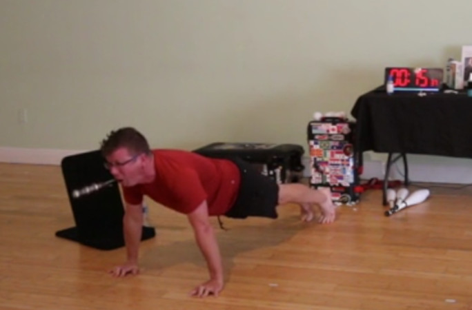 Noah starting his push ups