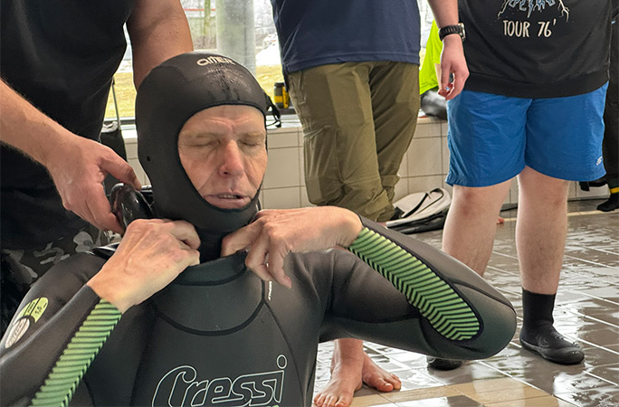 Stanislaw getting ready