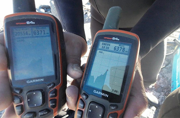 the altitude readings
