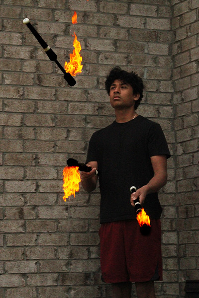 Arnav juggling fire