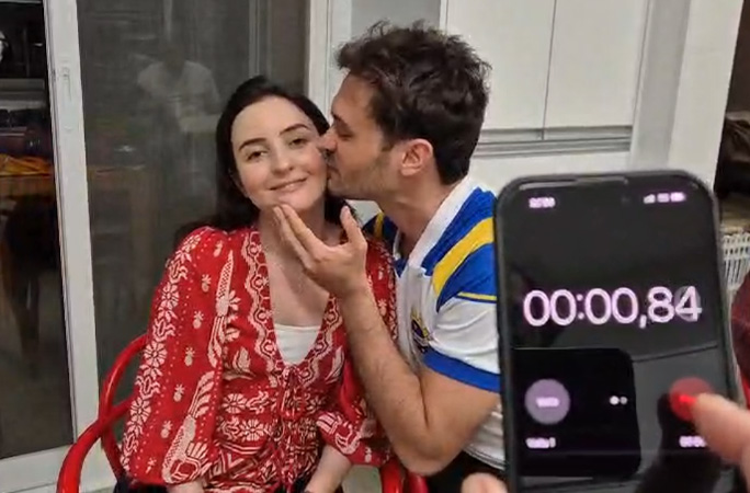 the most kisses being timed