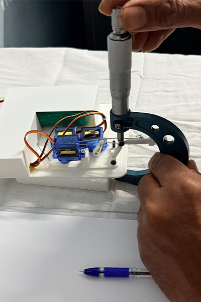 Hiten working on the arm