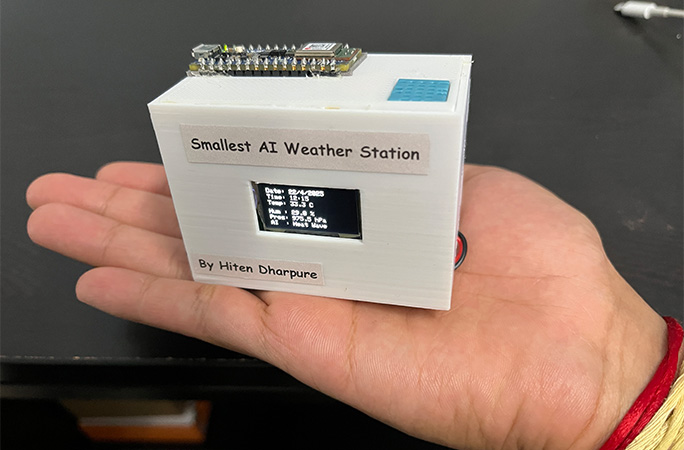 smallest weather station in the palm of a hand