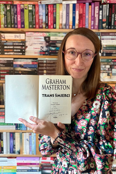 Wioleta with one of her favourite books