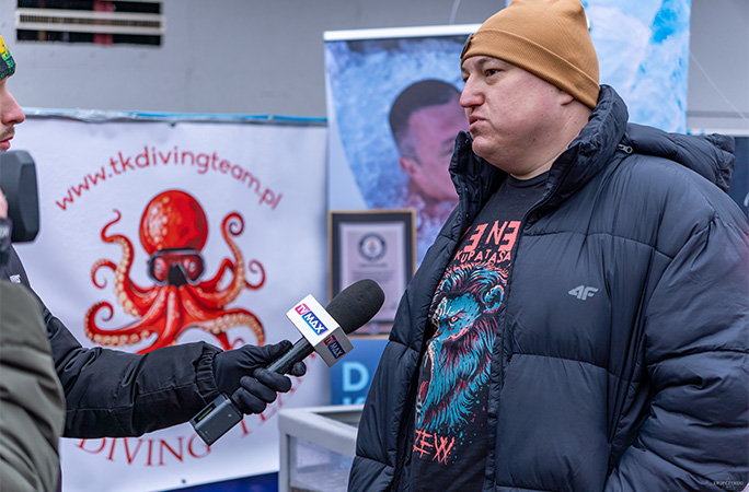 Damian being interviewed