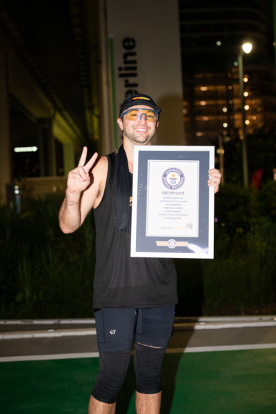 Eddy holding his GWR certificate