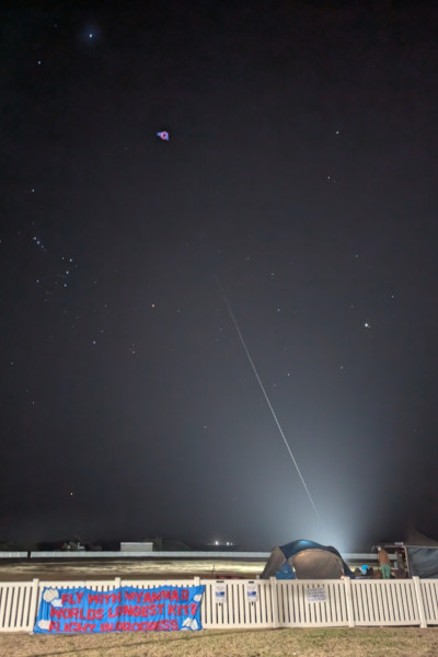 The kite at night under the stars