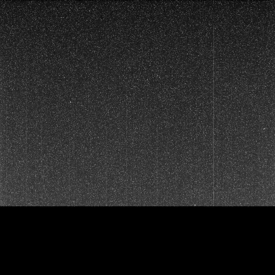 A grainy picture of a dark sky, taken by the opportunity rover