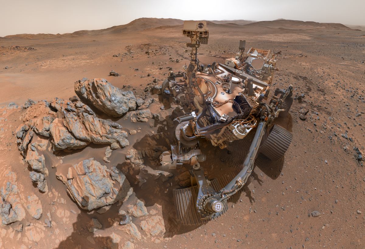 A selfie taken by the Perseverance Rover on Mars