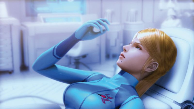 Samus Aran pictured out of her suit of armour in Metroid: Other M