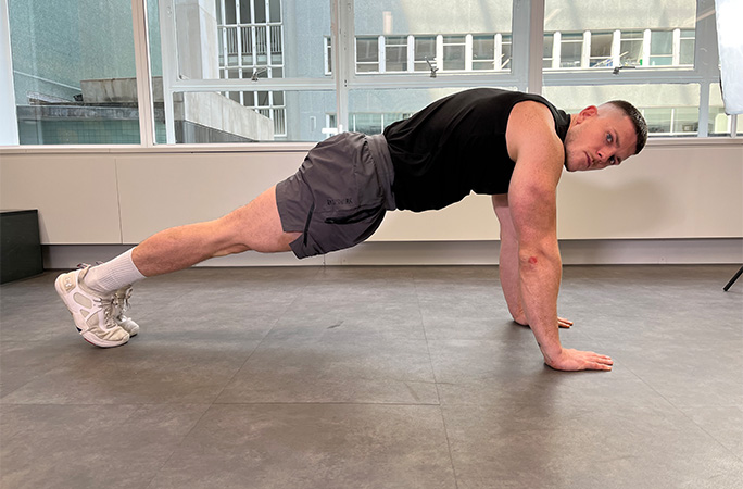 Alex doing push ups