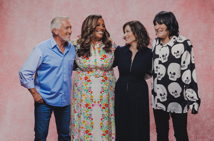 judges and hosts of The Great British Bake Off