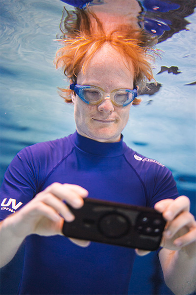 Christian under the water