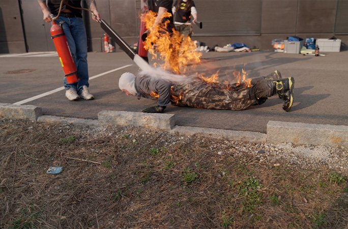 Filip being extinguished