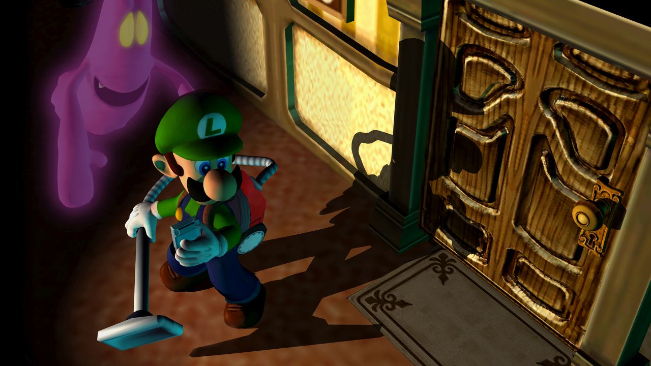 Luigi ghost hunting in mansion 