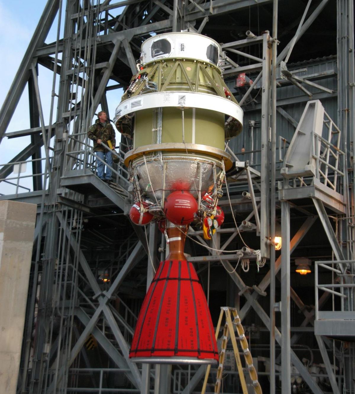 An Aerojet upper stage from a Delta II rocket