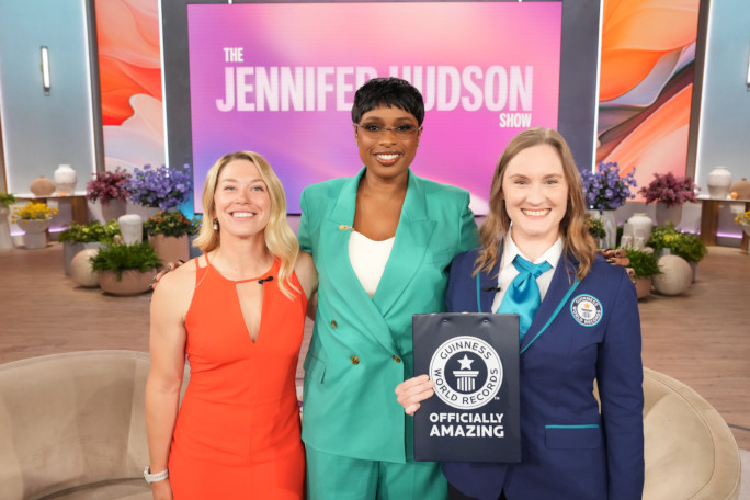 Kelsey, Jennifer Hudson, and GWR Adjudicator smiling