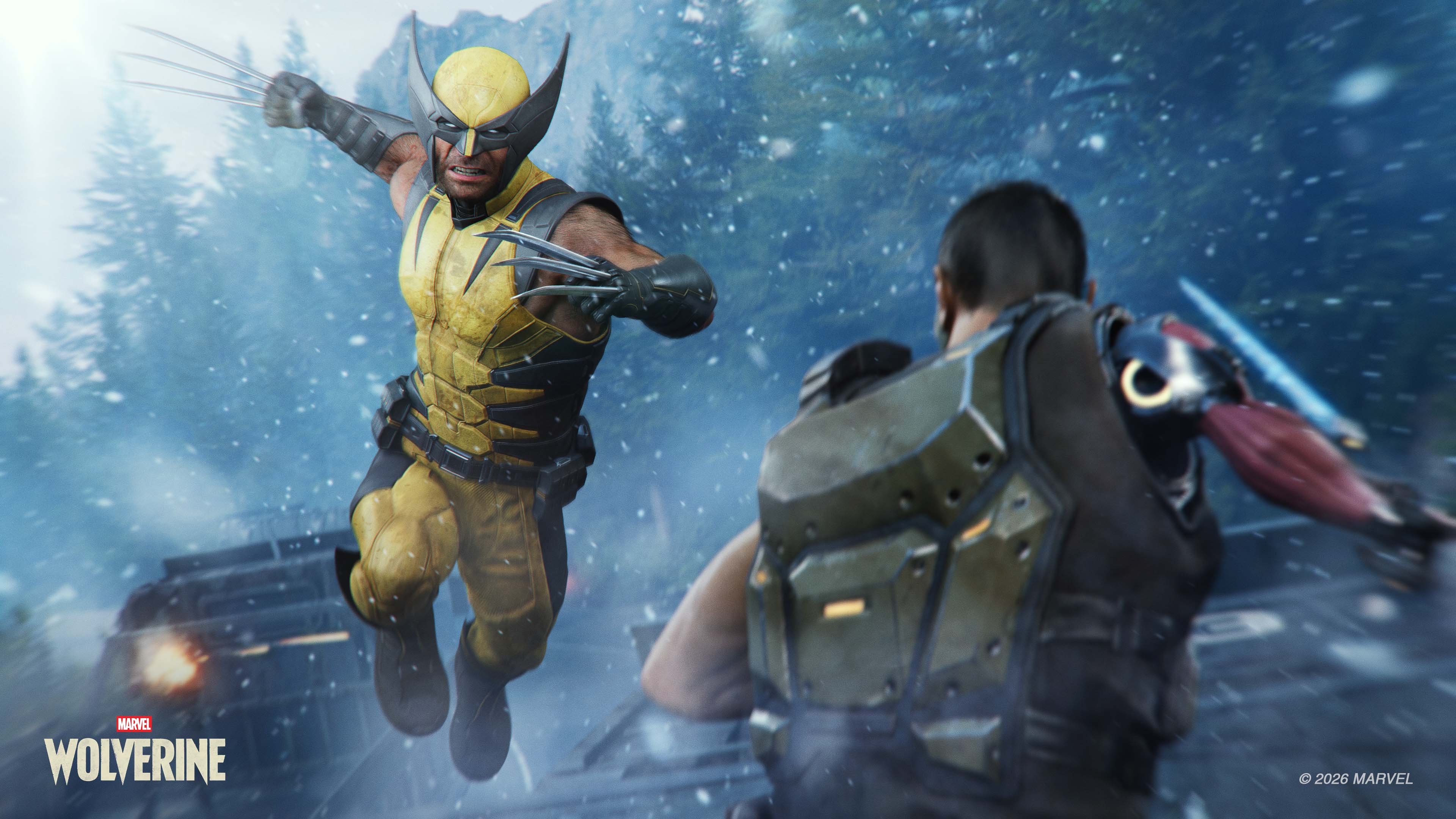 Wolverine Lunging at an enemy