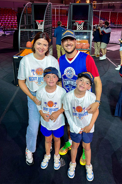 Nicky with his family