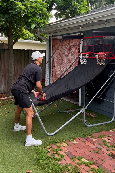 Nicky making a shot