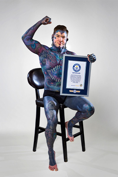 Remy with his GWR certificate