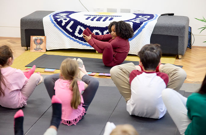phoenix teaching yoga class