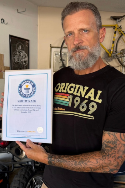 Scott holding his GWR certificate
