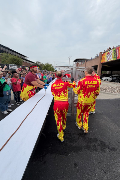 The Slim Jim being presented