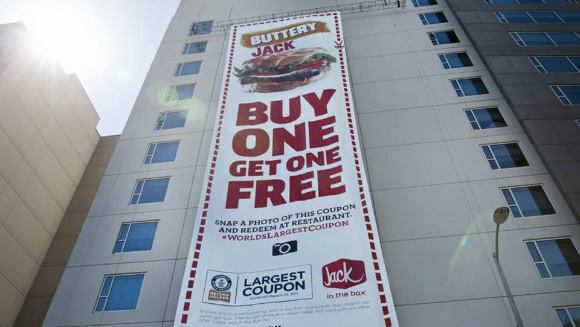 Jack In The Box Largest Coupon Guinness World Records