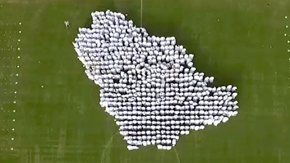 Largest human image of a country
