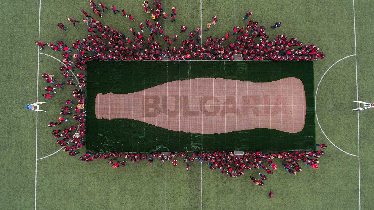 Largest glass bottle mosaic