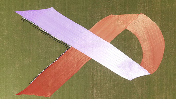 Largest awareness ribbon created for World Psoriasis Day | Guinness ...